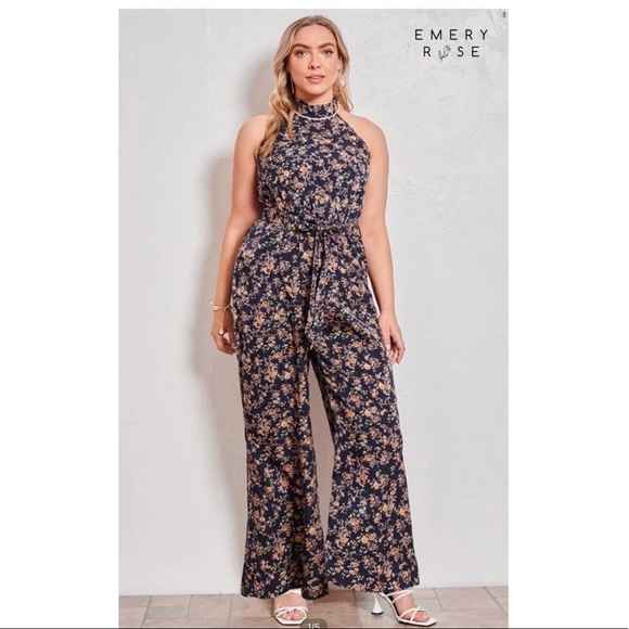 Plus size SHEIN Floral Jumpsuit